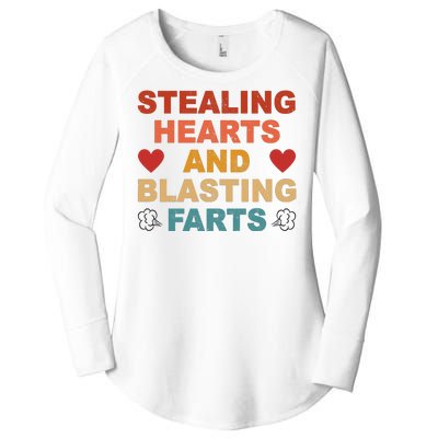 Stealing Hearts And Blasting Farts Funny Valentines Day Women's Perfect Tri Tunic Long Sleeve Shirt