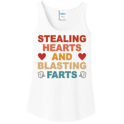 Stealing Hearts And Blasting Farts Funny Valentines Day Ladies Essential Tank