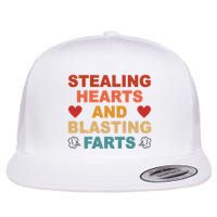 Stealing Hearts And Blasting Farts Funny Valentines Day Flatbill Hat