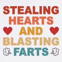 Stealing Hearts And Blasting Farts Funny Valentines Day Flatbill Hat
