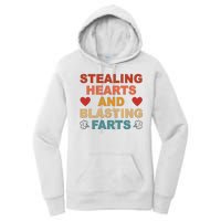 Stealing Hearts And Blasting Farts Funny Valentines Day Women's Pullover Hoodie