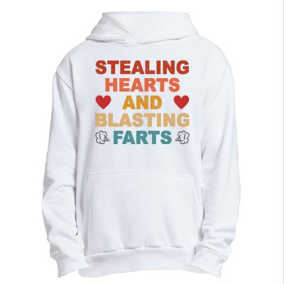 Stealing Hearts And Blasting Farts Funny Valentines Day Urban Pullover Hoodie