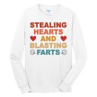 Stealing Hearts And Blasting Farts Funny Valentines Day Tall Long Sleeve T-Shirt