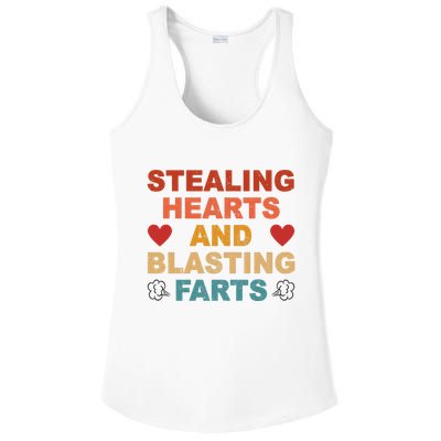 Stealing Hearts And Blasting Farts Funny Valentines Day Ladies PosiCharge Competitor Racerback Tank