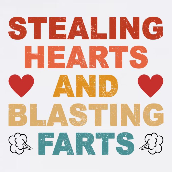 Stealing Hearts And Blasting Farts Funny Valentines Day Baby Bodysuit
