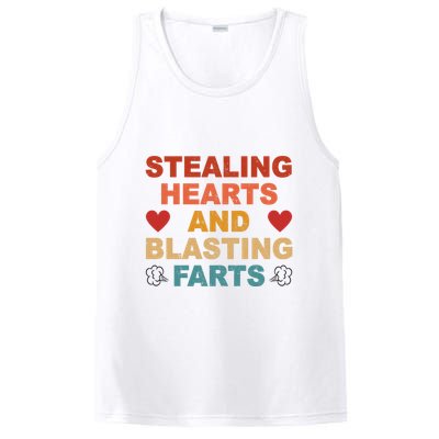 Stealing Hearts And Blasting Farts Funny Valentines Day PosiCharge Competitor Tank