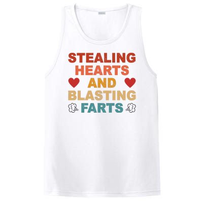 Stealing Hearts And Blasting Farts Funny Valentines Day PosiCharge Competitor Tank