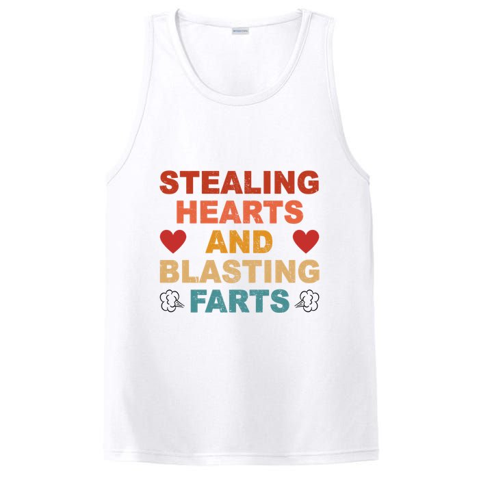 Stealing Hearts And Blasting Farts Funny Valentines Day PosiCharge Competitor Tank
