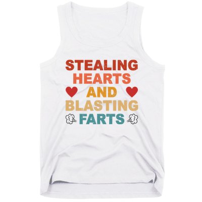 Stealing Hearts And Blasting Farts Funny Valentines Day Tank Top