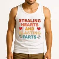 Stealing Hearts And Blasting Farts Funny Valentines Day Tank Top
