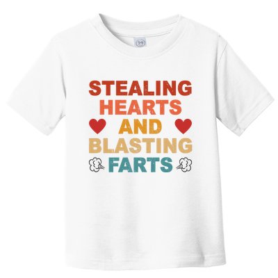 Stealing Hearts And Blasting Farts Funny Valentines Day Toddler T-Shirt
