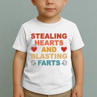 Stealing Hearts And Blasting Farts Funny Valentines Day Toddler T-Shirt