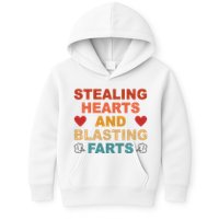 Stealing Hearts And Blasting Farts Funny Valentines Day Kids Hoodie
