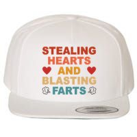 Stealing Hearts And Blasting Farts Funny Valentines Day Wool Snapback Cap