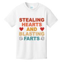 Stealing Hearts And Blasting Farts Funny Valentines Day Kids T-Shirt