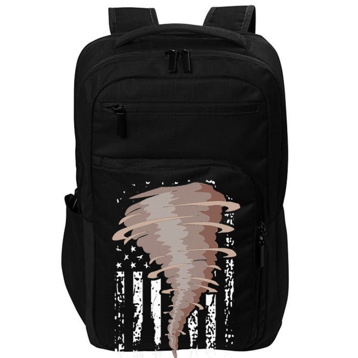 Storm Hunter American Flag Storm Chaser Tornado Gift Impact Tech Backpack