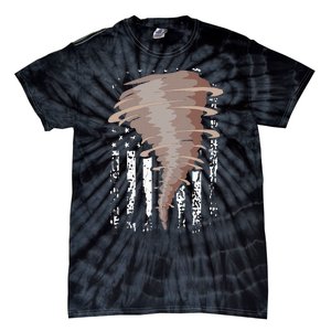 Storm Hunter American Flag Storm Chaser Tornado Gift Tie-Dye T-Shirt