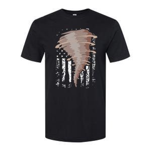 Storm Hunter American Flag Storm Chaser Tornado Gift Softstyle CVC T-Shirt