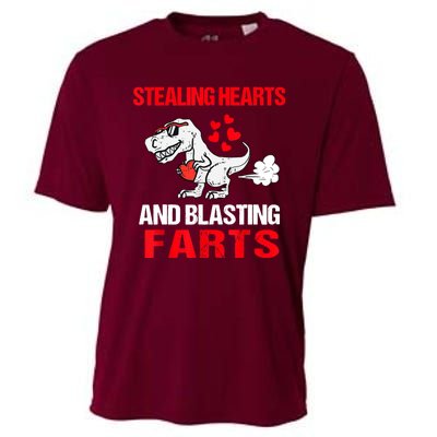 Stealing Hearts And Blasting Farts T Rex Cooling Performance Crew T-Shirt