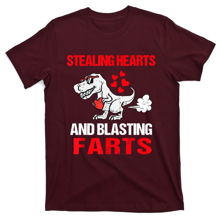 Stealing Hearts And Blasting Farts T Rex T-Shirt