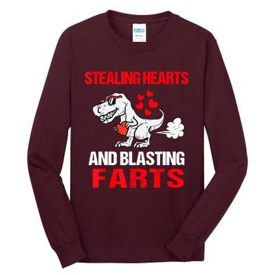 Stealing Hearts And Blasting Farts T Rex Tall Long Sleeve T-Shirt