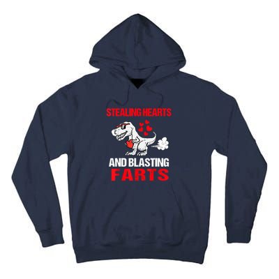 Stealing Hearts And Blasting Farts T Rex Tall Hoodie