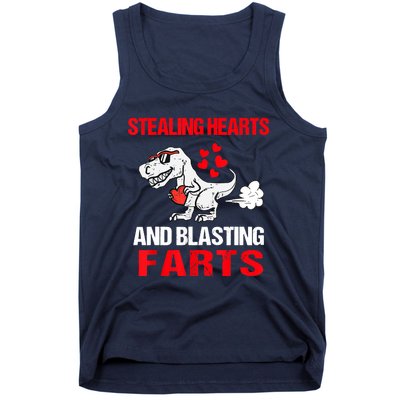 Stealing Hearts And Blasting Farts T Rex Tank Top