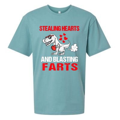 Stealing Hearts And Blasting Farts T Rex Sueded Cloud Jersey T-Shirt