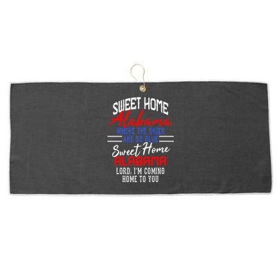 Sweet Home Alabama Large Microfiber Waffle Golf Towel