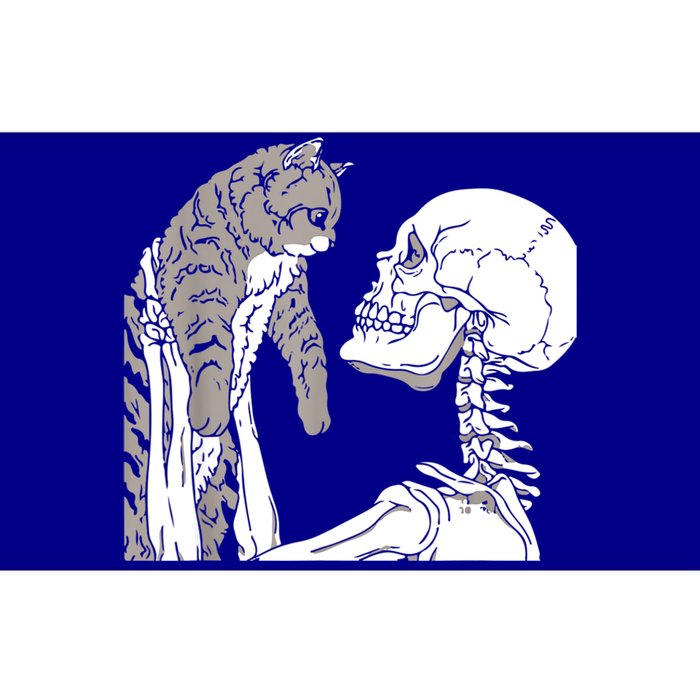 Skeleton Holding A Cat Shirt Lazy Halloween Costume Skull Bumper Sticker