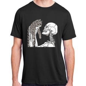 Skeleton Holding A Ca Lazy Halloween Costume Skull Adult ChromaSoft Performance T-Shirt