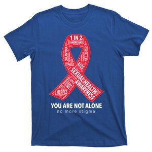 Sexual Health Awareness Ribbon Word Cloud Sti / Std Gift T-Shirt