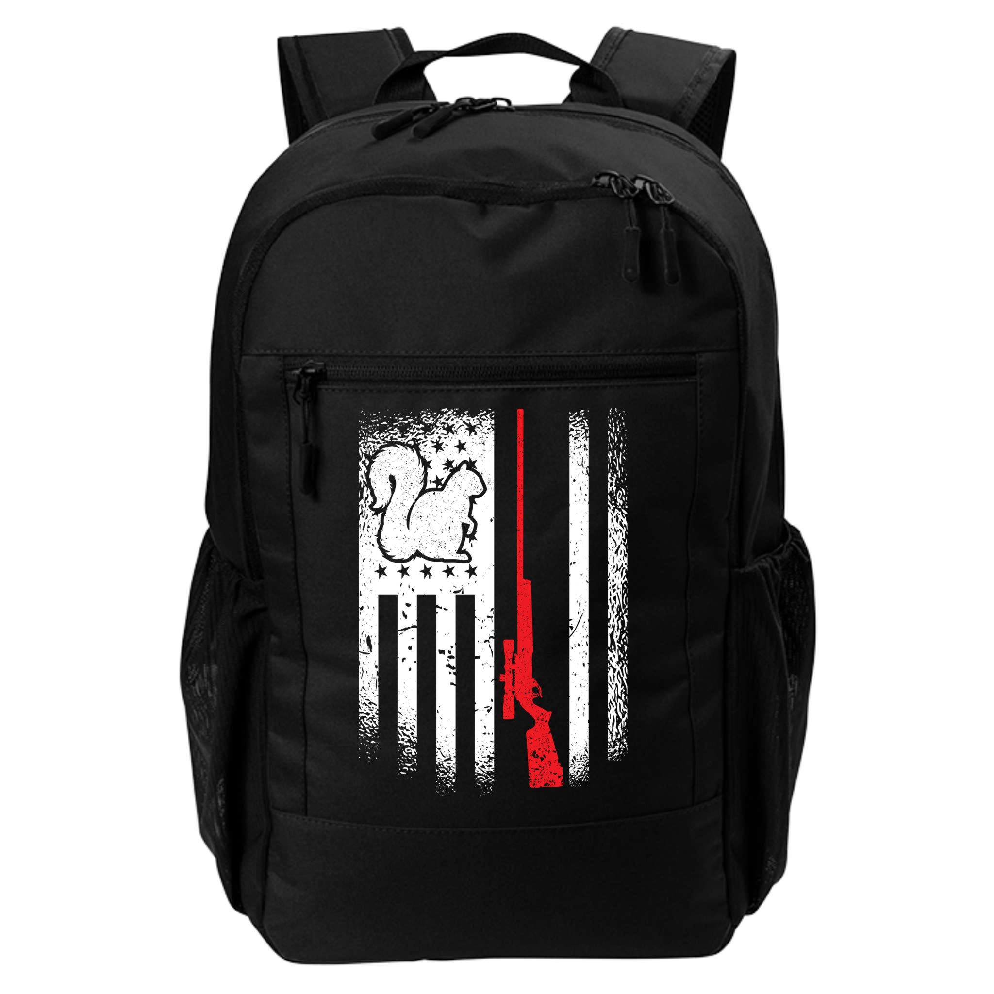 Squirrel Hunter American Flag Varmint Squirrel Hunting Gift Backpack