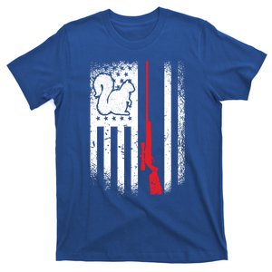 Squirrel Hunter American Flag Varmint Squirrel Hunting Gift T-Shirt