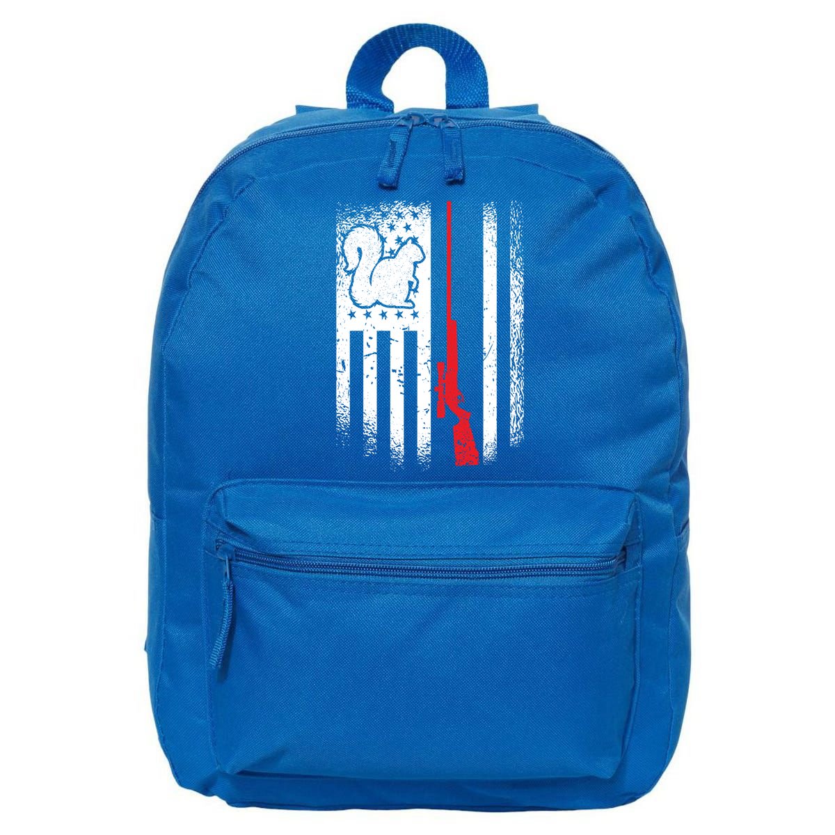 Squirrel Hunter American Flag Varmint Squirrel Hunting Gift 16 in Basic Backpack