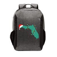 Santa Hat And Lights State Outline Christmas In Florida Vector Backpack