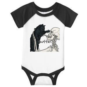 Skeleton Holding A Cat Lazy Halloween Costume Skull Infant Baby Jersey Bodysuit