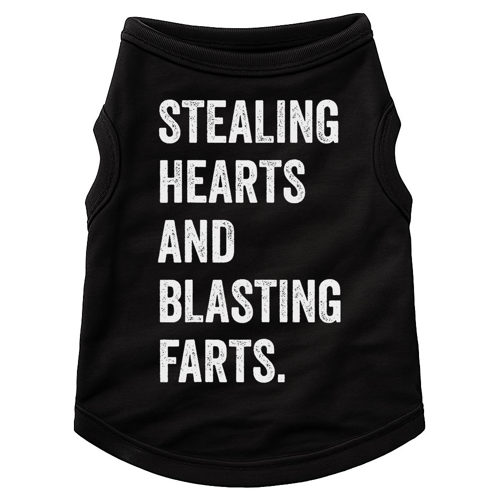 Stealing Hearts And Blasting Farts Retro Vintage Doggie Tank