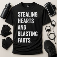 Stealing Hearts And Blasting Farts Retro Vintage Performance Shirt
