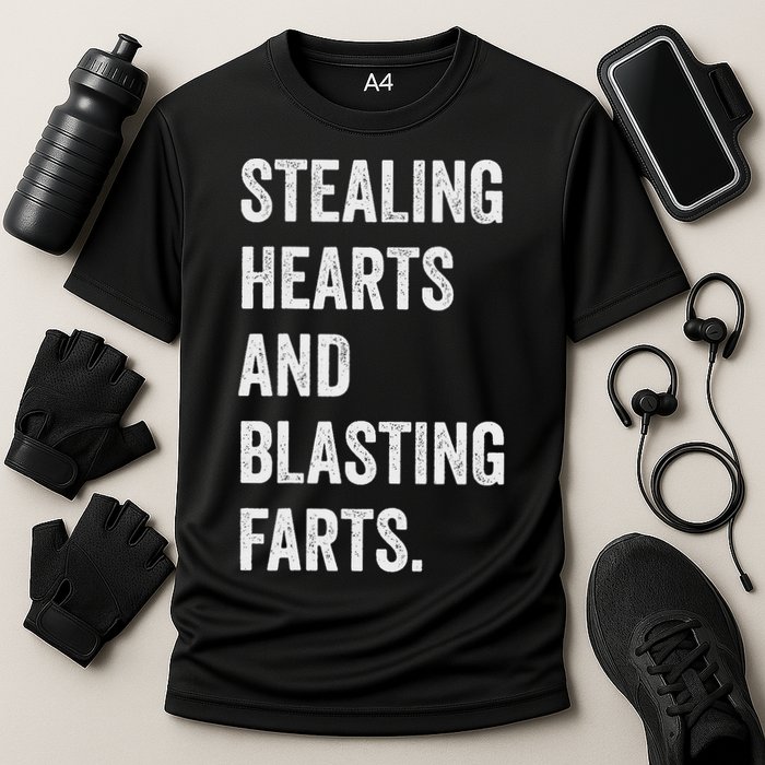Stealing Hearts And Blasting Farts Retro Vintage Performance Shirt