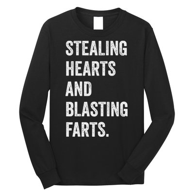 Stealing Hearts And Blasting Farts Retro Vintage Long Sleeve Shirt