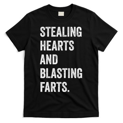 Stealing Hearts And Blasting Farts Retro Vintage T-Shirt