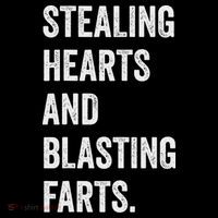 Stealing Hearts And Blasting Farts Retro Vintage T-Shirt