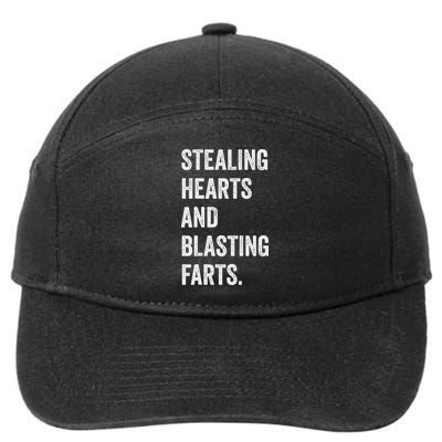 Stealing Hearts And Blasting Farts Retro Vintage 7-Panel Snapback Hat