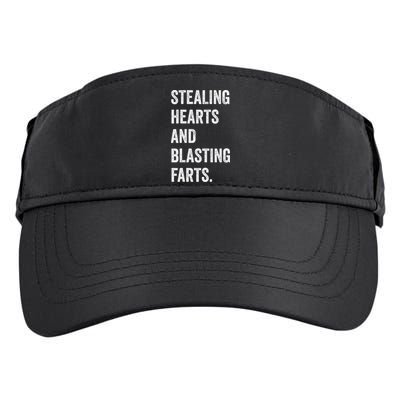 Stealing Hearts And Blasting Farts Retro Vintage Adult Drive Performance Visor