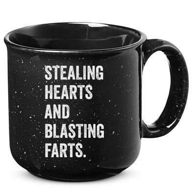 Stealing Hearts And Blasting Farts Retro Vintage 15oz Campfire Ceramic Mug