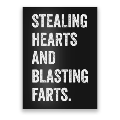 Stealing Hearts And Blasting Farts Retro Vintage Poster