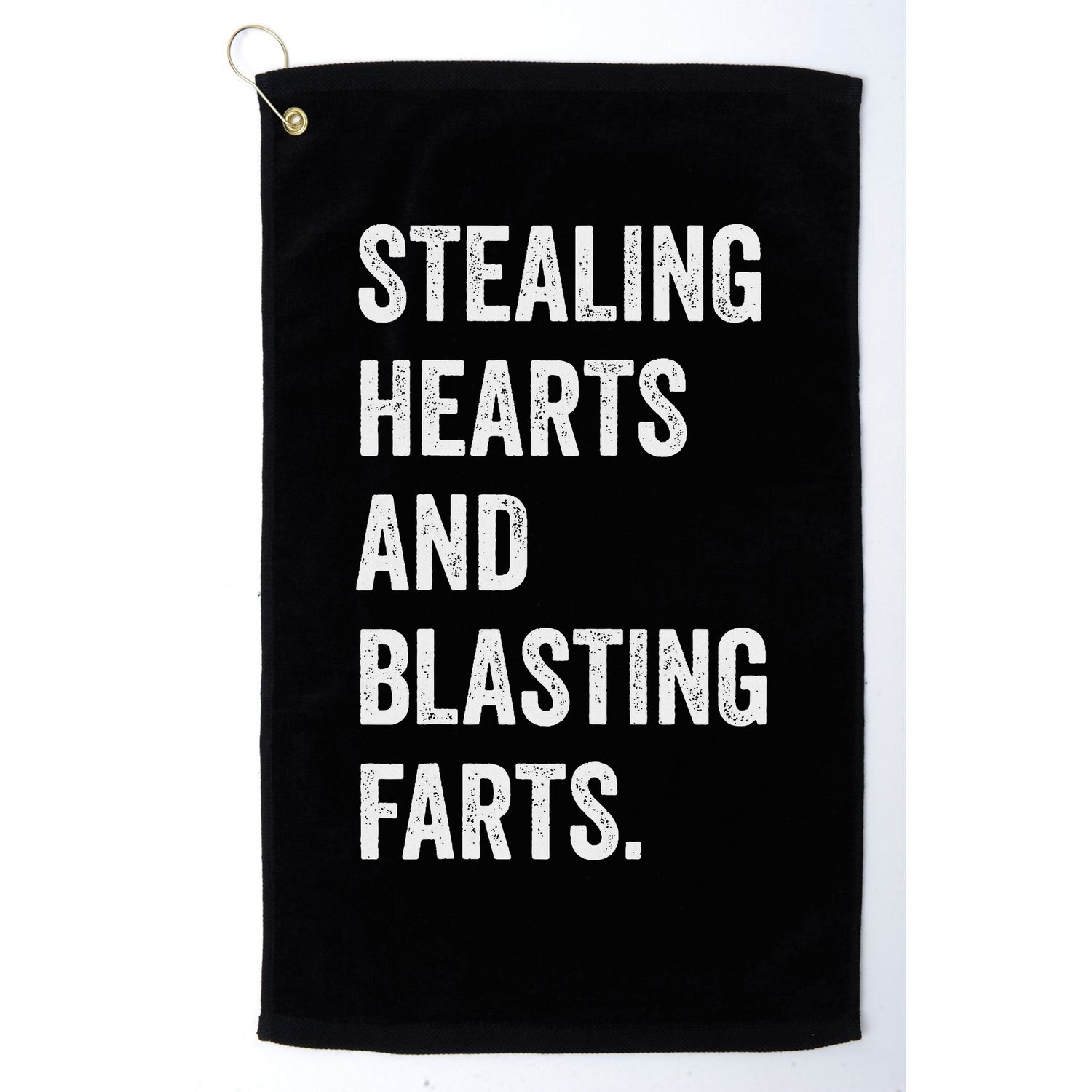 Stealing Hearts And Blasting Farts Retro Vintage Golf Towel