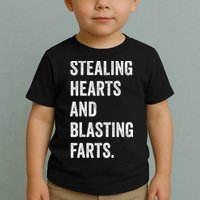 Stealing Hearts And Blasting Farts Retro Vintage Toddler T-Shirt