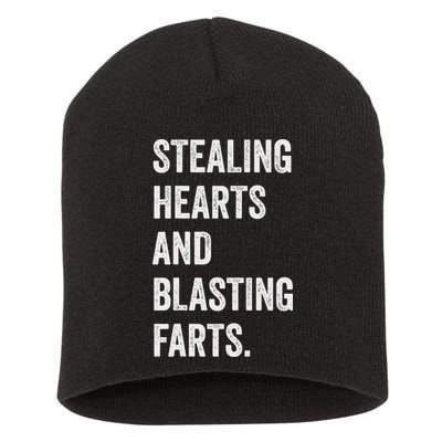 Stealing Hearts And Blasting Farts Retro Vintage Short Acrylic Beanie